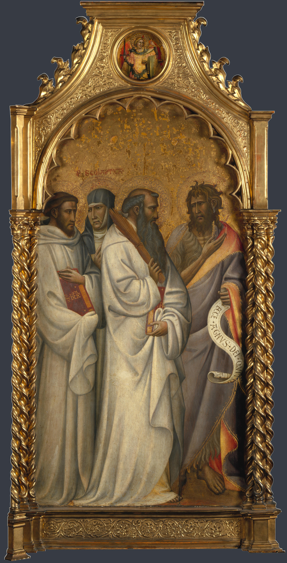 Gave Ponte Giovanni. Saints Bernard, Scholastica, Benedict and John