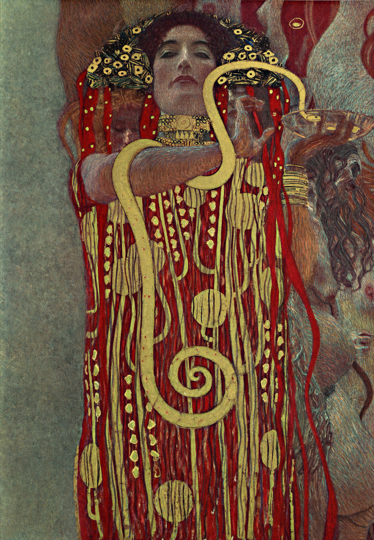 Hygieia. A fragment of the painting "Medicine" (the ceiling Paintings for Vienna University)