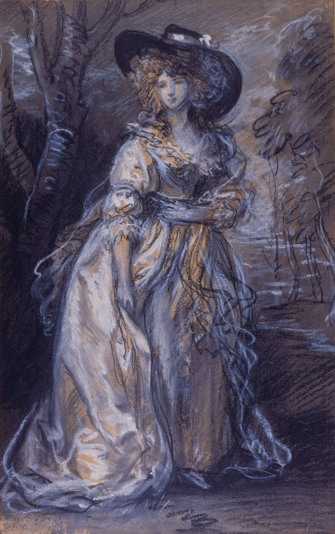 Thomas Gainsborough. Portrait of a woman. Sketch