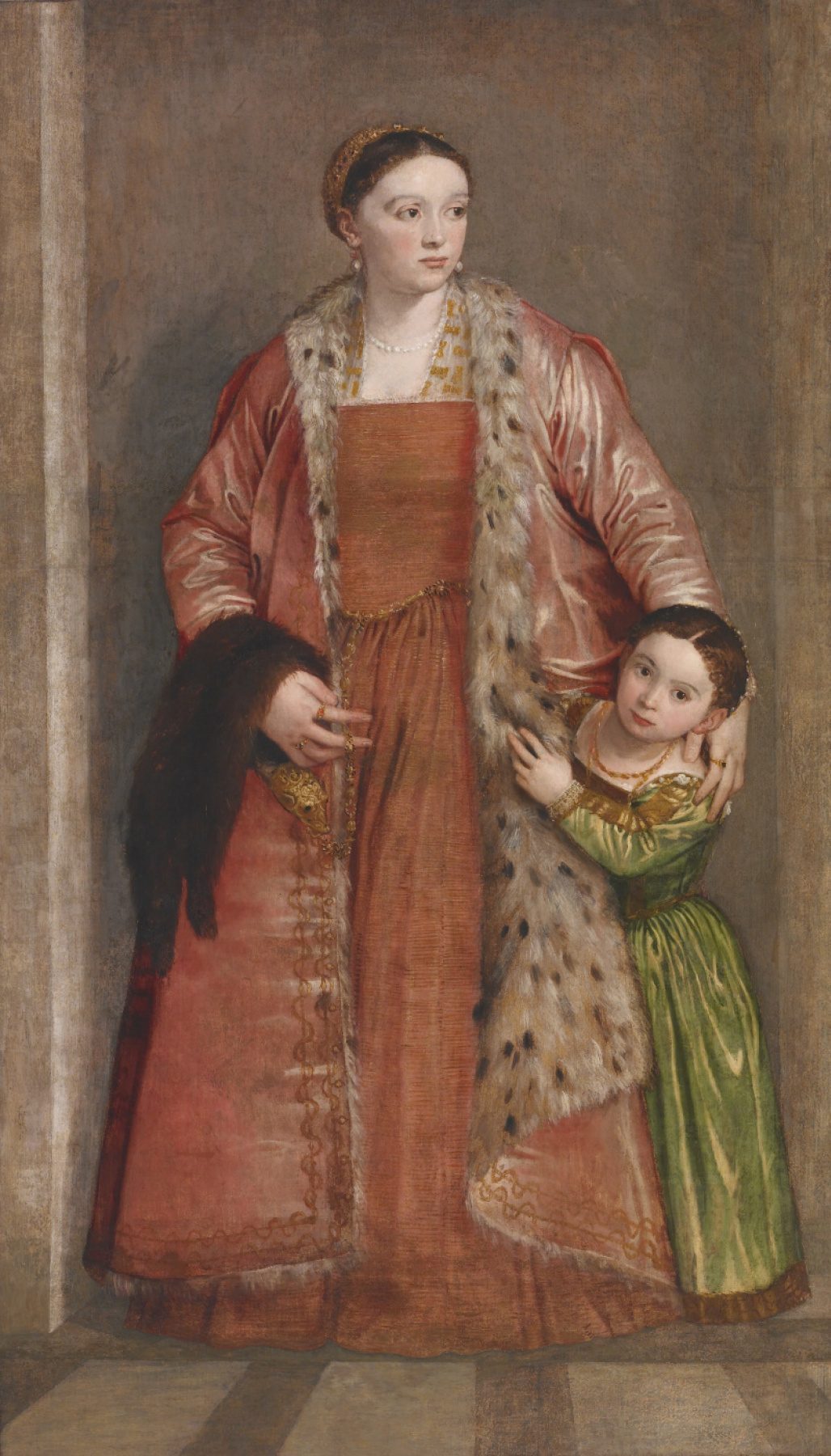 Paolo Veronese. Portrait of Countess Livia da Porto Thiene and her Daughter Deidamia