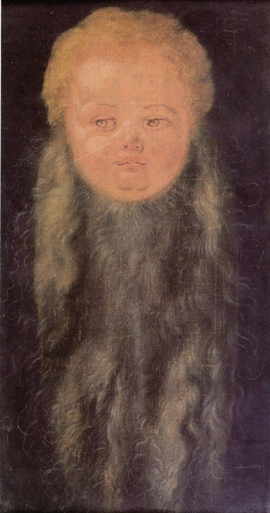 Albrecht Dürer. Head of a bearded baby