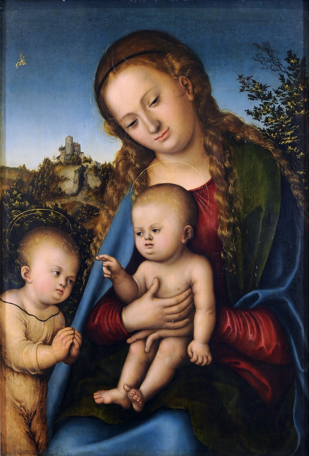 Lucas Cranach the Elder. Madonna and child with young John the Baptist