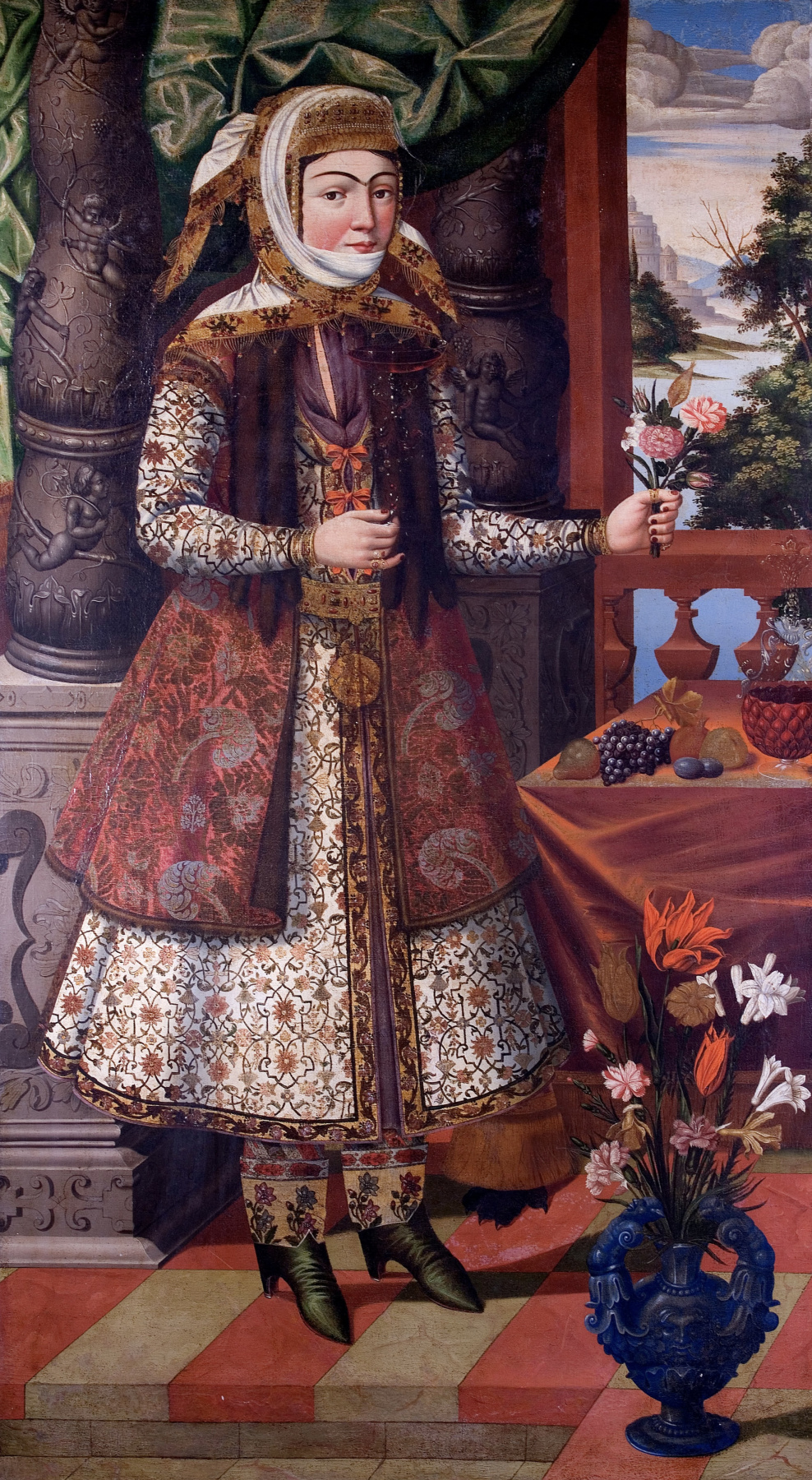 Unknown artist. Portrait of an Armenian girl. Iran. Late 17th century