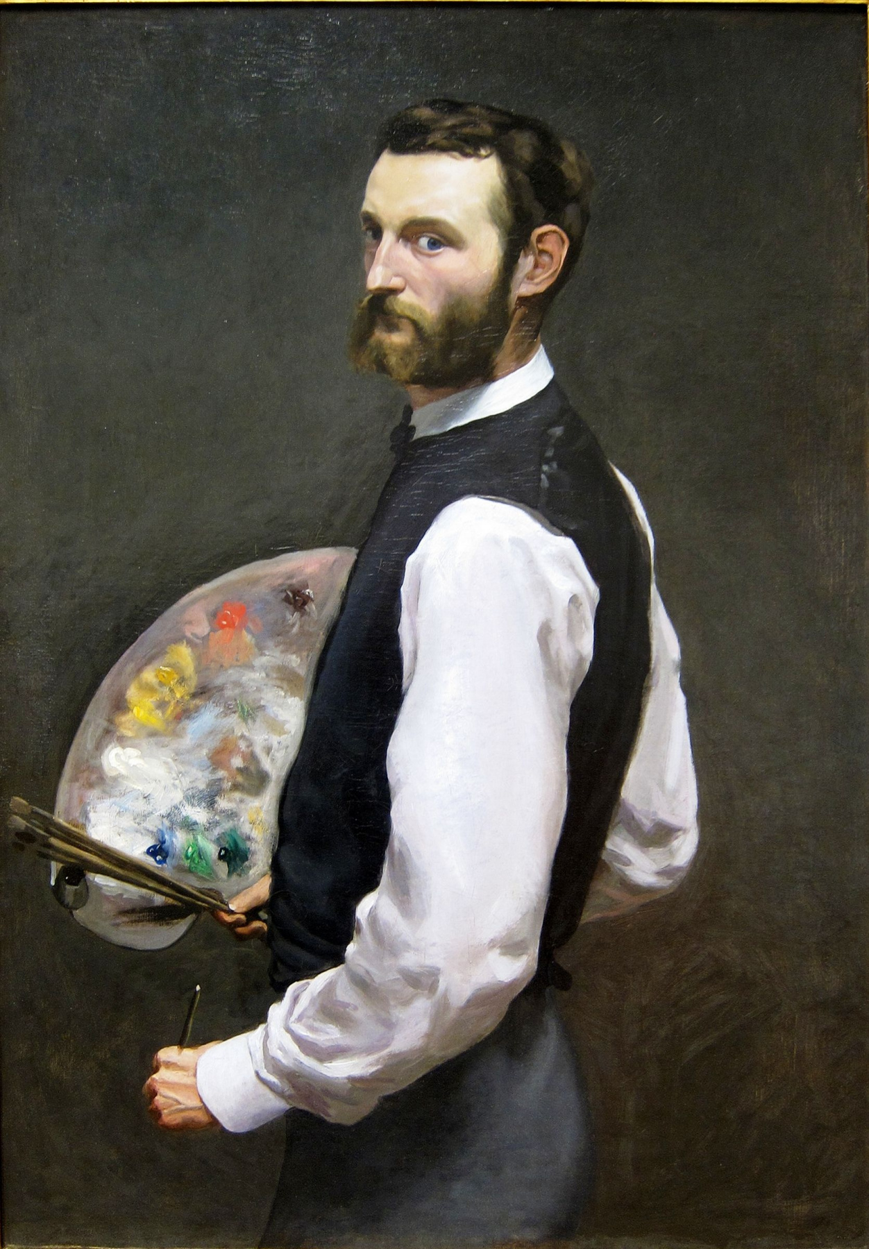 Frédéric Bazille. Self-portrait with palette