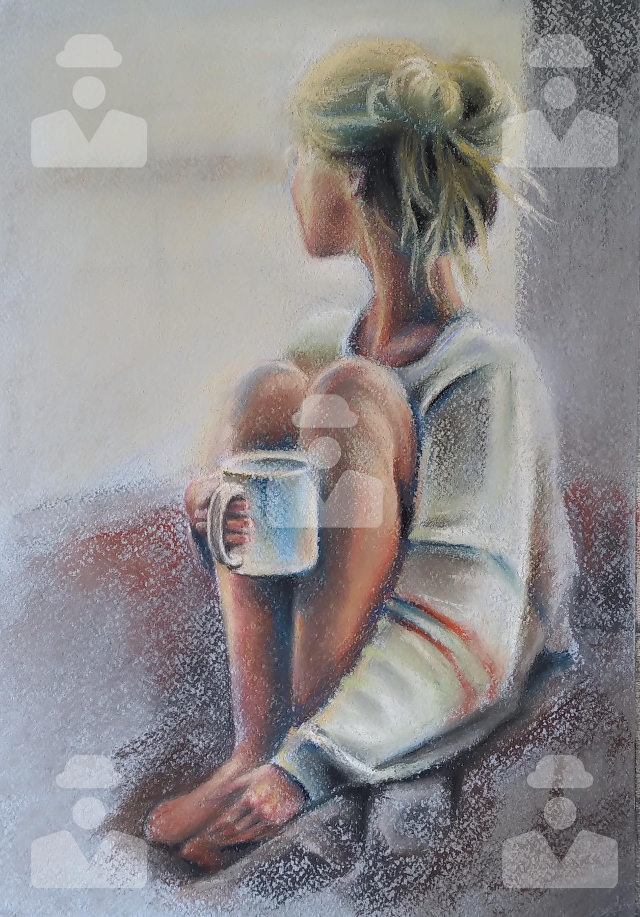 Elena Kurnosova. A cup of coffee