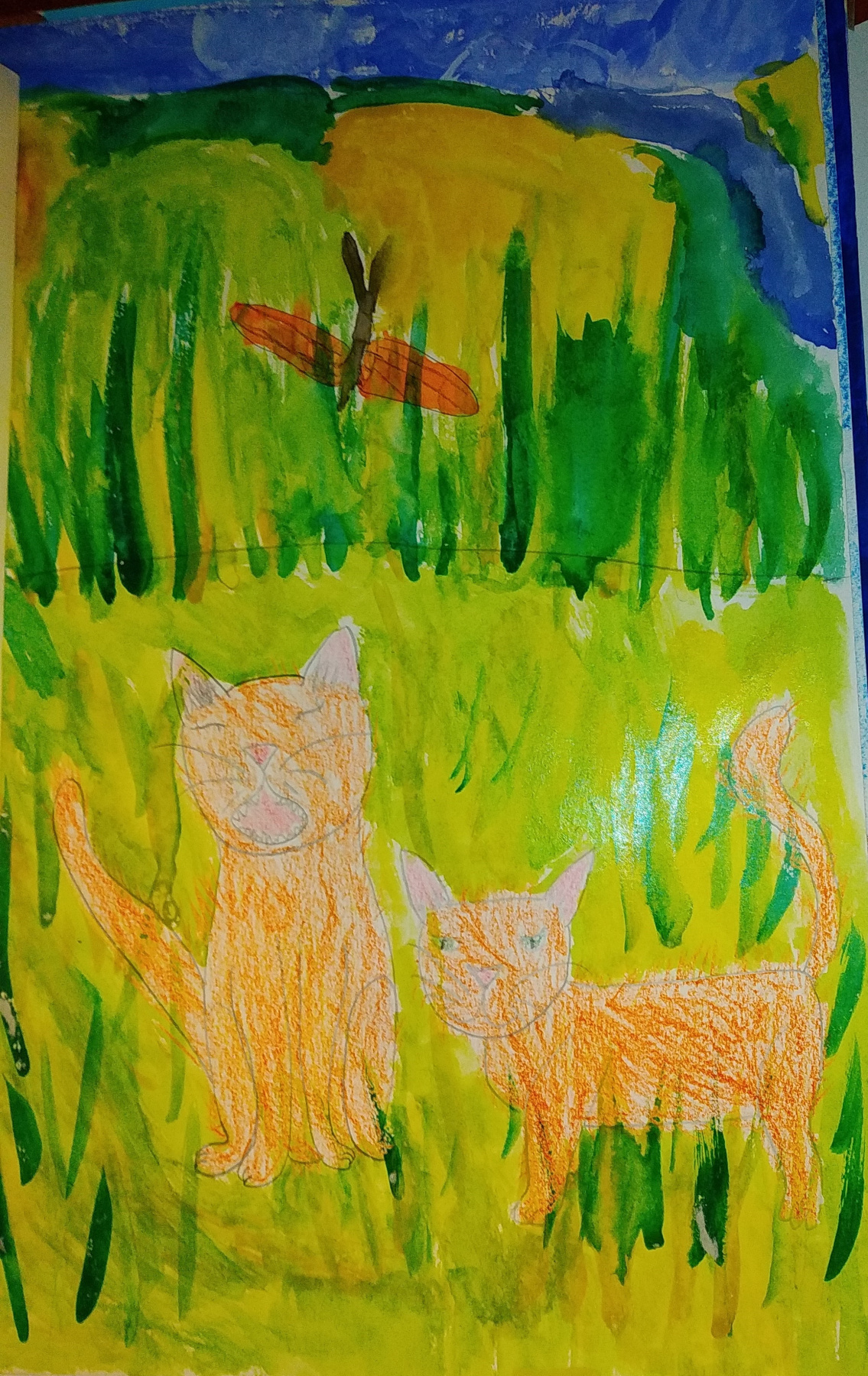 Zina Vladimirovna Parisva. Cats in the meadow