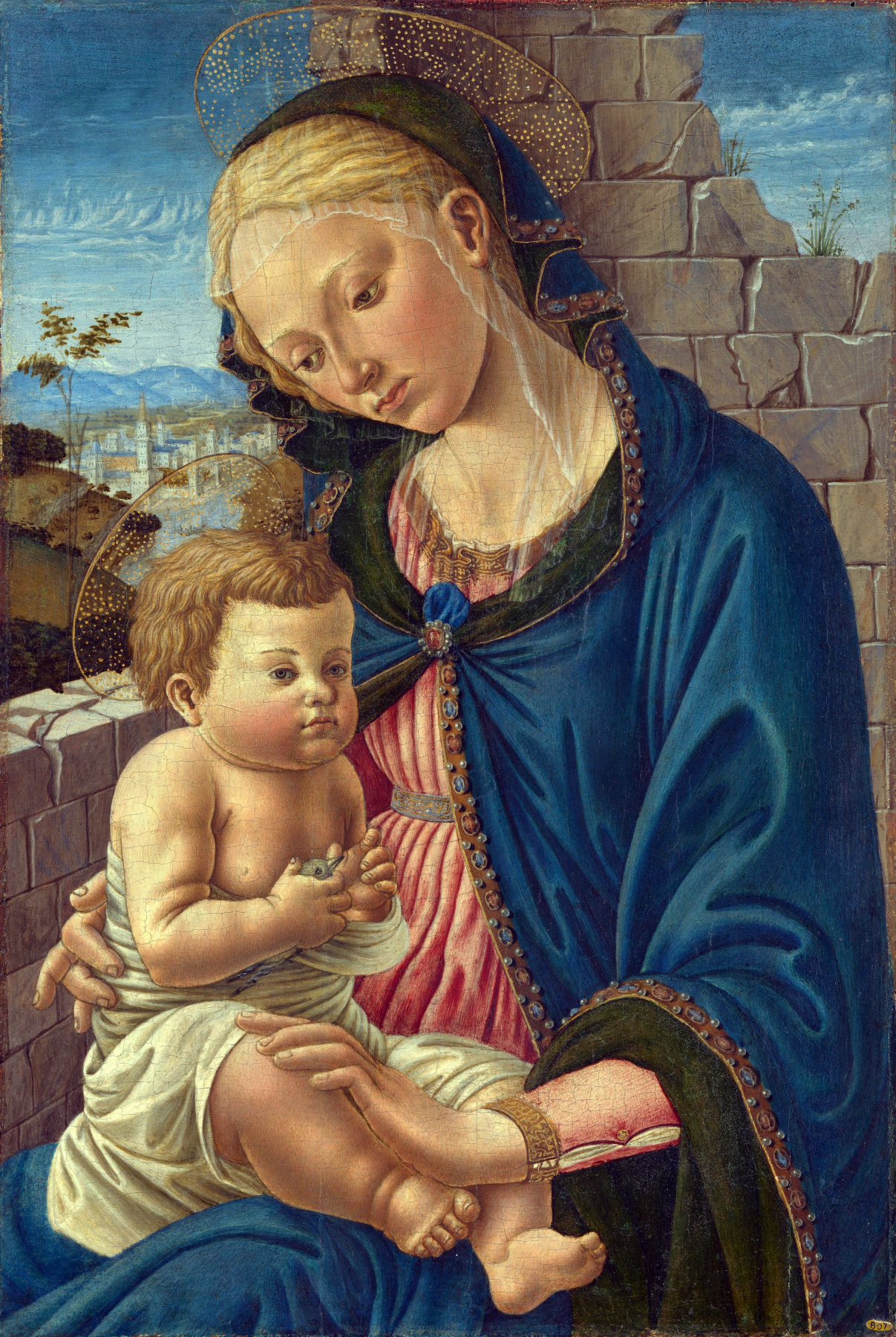 Florentine italian. Virgin with the baby