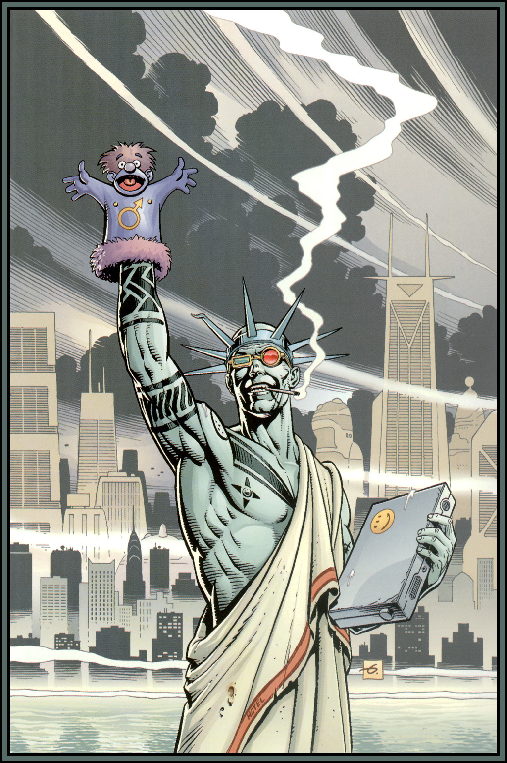 Dave Gibbons. Statue