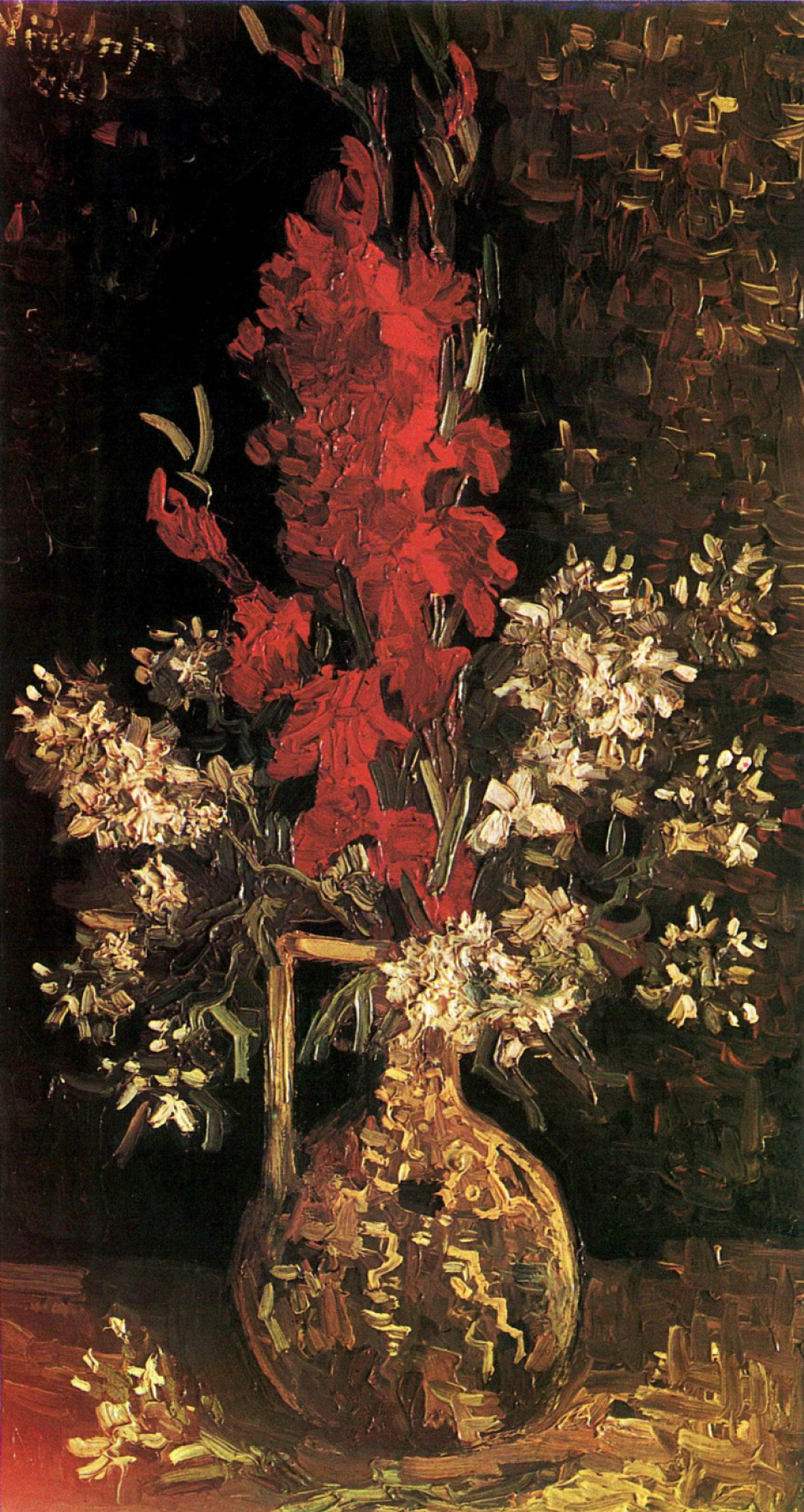 Vincent van Gogh. Vase with gladioli and carnations