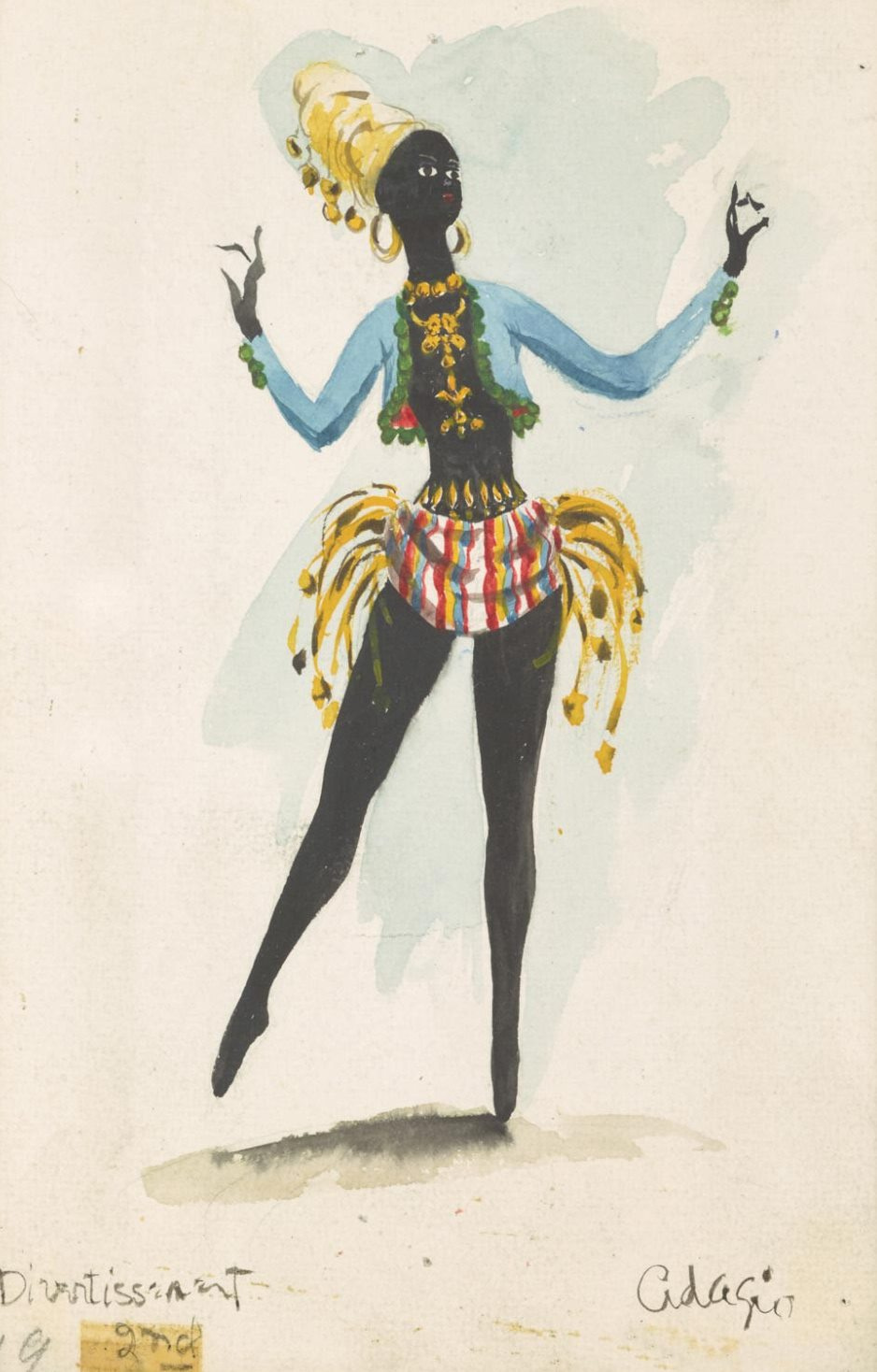 Dorothea Tanning. Jester. Costume design for the ballet "Night shadow"