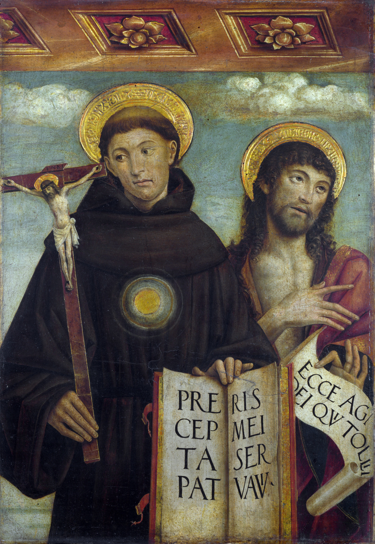 Martino Spanzotti Giovanni. Holy St. Nicholas of Tolentino and John the Baptist