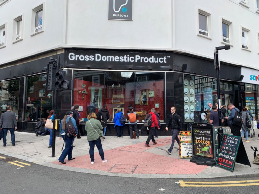 Shop-window Banksy’s Gross Domestic Product™. Source: Graffiti & Street Art News
Items being sold Shop-window Banksy’s Gross Domestic Product™. Source: Graffiti & Street Art News
Items being sold