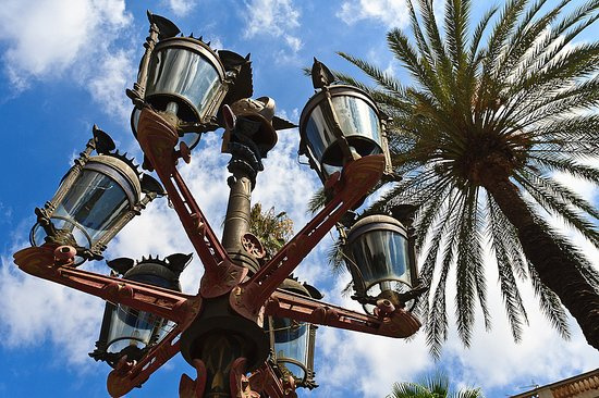 The artist was into everything: window dressing, design of lanterns (in the photo there are the Gaud The artist was into everything: window dressing, design of lanterns (in the photo there are the Gaud