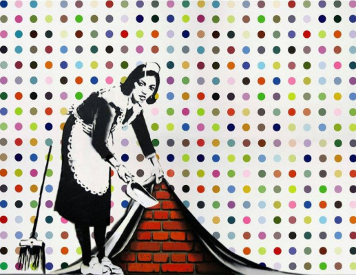 2.Banksy, US$ $1.87 Mio for the piece of artwork the Keep It Spotless (Sotheby's, 2007)
A famous th 2.Banksy, US$ $1.87 Mio for the piece of artwork the Keep It Spotless (Sotheby's, 2007)
A famous th
