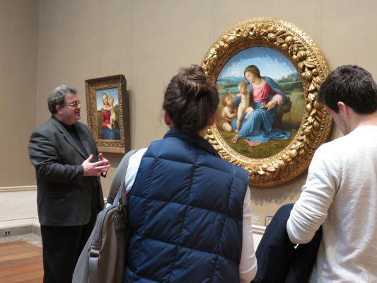 Raphael’s paintings The Large Cowper Madonna and The Alba Madonna (being part of the Hermitage colle Raphael’s paintings The Large Cowper Madonna and The Alba Madonna (being part of the Hermitage colle