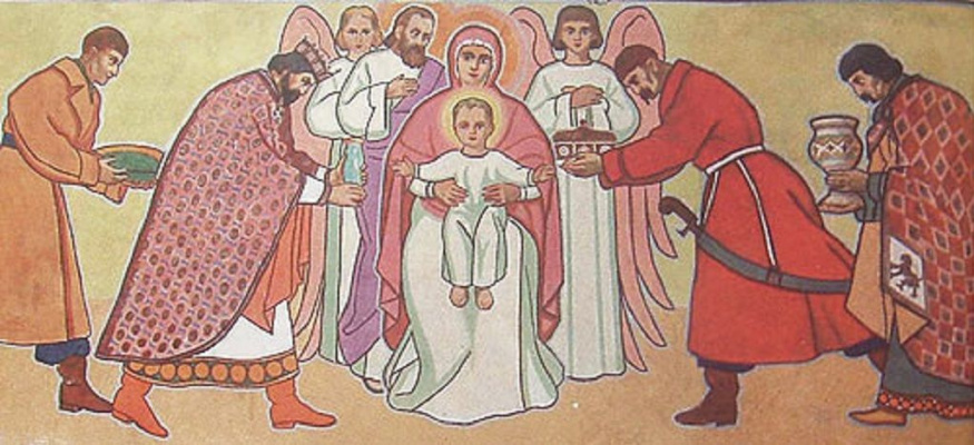 Юлиан Буцманюк, фреска, фрагмент росписи храма в Жовкве Юлиан Буцманюк, фреска, фрагмент росписи храма в Жовкве