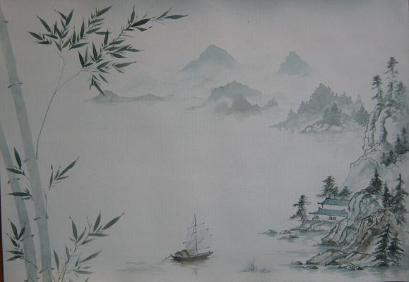 A pine tree is also a favorite subject of Chinese artists as it is associated with a Confucian auste A pine tree is also a favorite subject of Chinese artists as it is associated with a Confucian auste