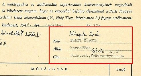 На скане документа видно, что имя Фабри, отпечатанное на машинке, вычеркнуто, а поверх от руки вписа На скане документа видно, что имя Фабри, отпечатанное на машинке, вычеркнуто, а поверх от руки вписа