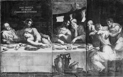 Image of Vasari’s Last Supper
before the flood. Image of Vasari’s Last Supper
before the flood.