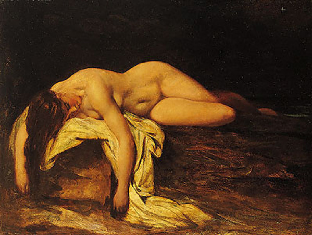 Nude asleep woman