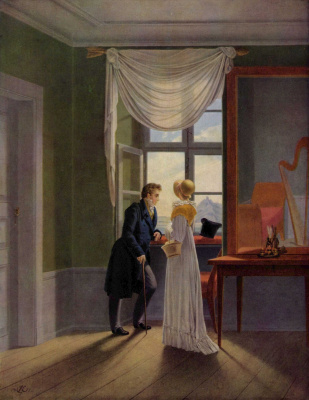 Georg Friedrich Kersting. Couple at the window