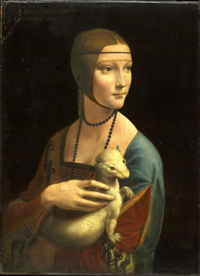 Леонардо да Винчи. Дама с горностаем. Цецилия (Чечилия) Галлерани