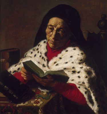 Jan Lievens. 老年妇女阅读