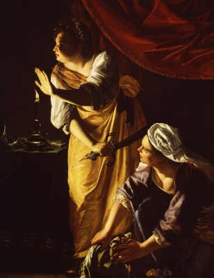 Artemisia Gentileschi. Judith and her maid with Holofernes head