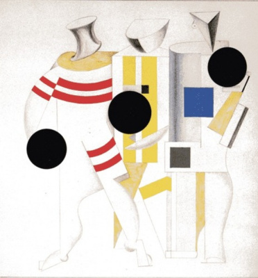 El Lissitzky. Gli atleti. Bozzetto per l'opera "Vittoria sul sole"