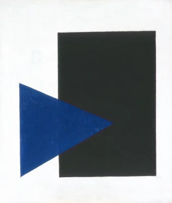 Казимир Северинович Малевич. Супрематическая композиция (с синим треугольником и черным прямоугольником)
