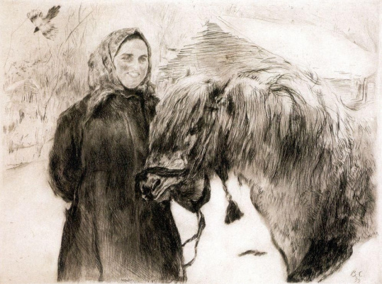 Valentin Aleksandrovich Serov. Woman with a horse