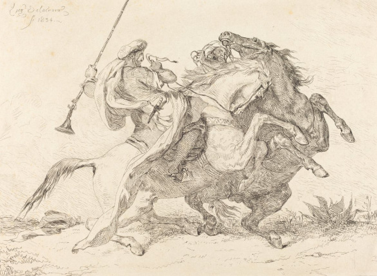Eugene Delacroix. Incontro con i cavalieri moreschi