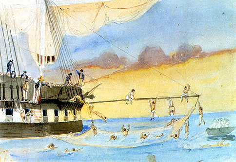 Owen Stanley. Bathing