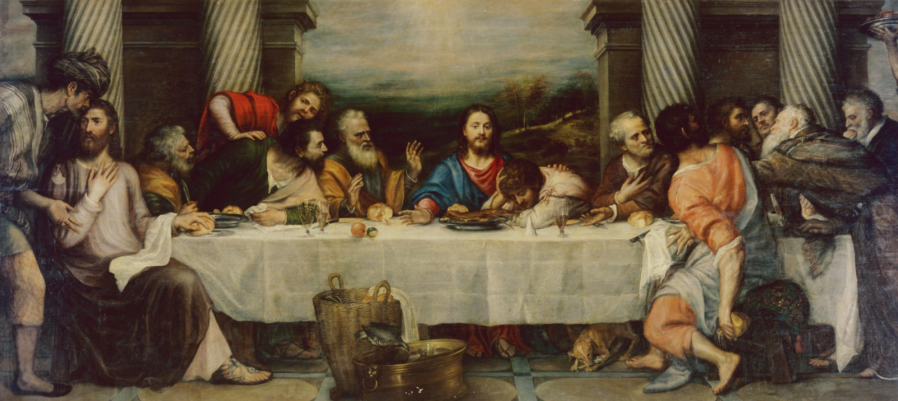 The last supper, 1564, 215×109 cm by Titian Vecelli: History ...