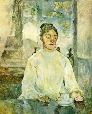 Henri de Toulouse-Lautrec. The artist's mother, the Countess Adele de Toulouse-Lautrec at Breakfast