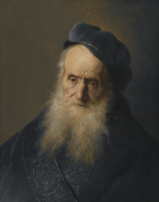 Jan Lievens. 肖像一个长胡子的老人的蓝色贝雷帽