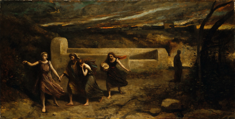 Camille Corot. The burning of Sodom