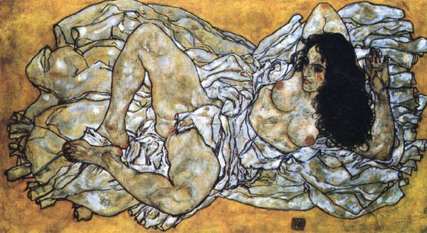 Egon Schiele. Reclining Nude