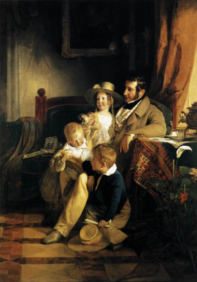 Friedrich von Amerling. Rudolph von Arthaber with children