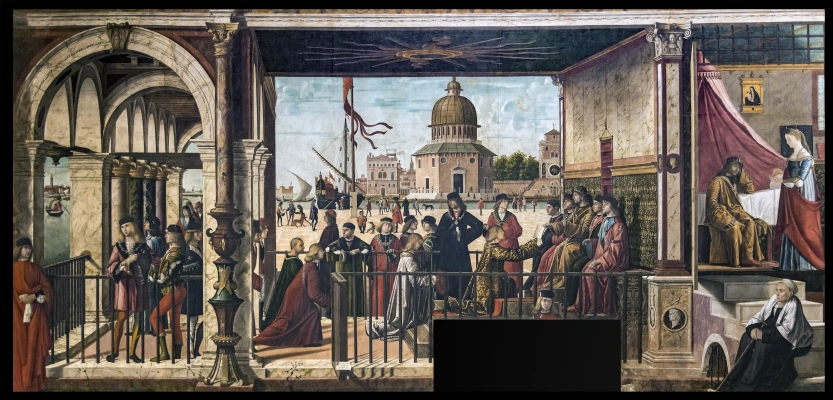 Vittore Carpaccio. The life of Saint Ursula. The arrival of the English ambassadors to the king of Brittany