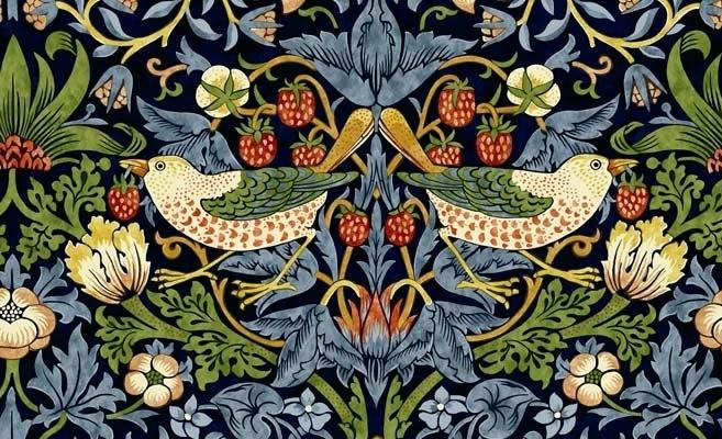 William Morris Strawberry Thief Living Room Touches