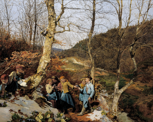 Ferdinand Georg Waldmüller. Early spring in the Vienna forest