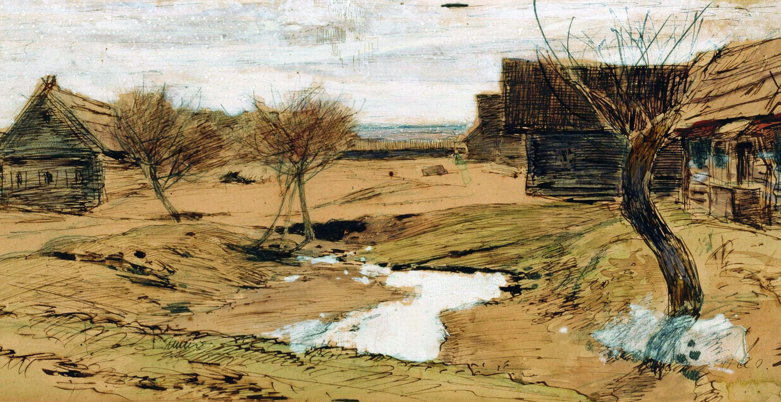Исаак Ильич Левитан - Весна пришла, 1896, 30×16 см: Описание произведения |  Артхив