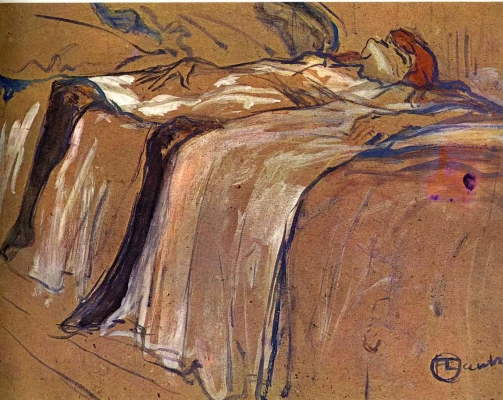 Henri de Toulouse-Lautrec. The woman lying on her back