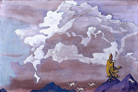 Nicholas Roerich. White horses