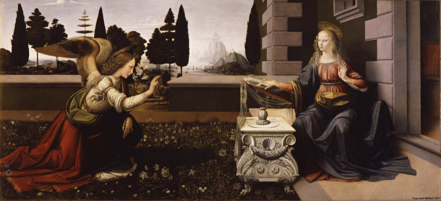 Leonardo da Vinci. The Annunciation