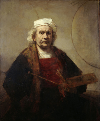 Rembrandt Harmenszoon van Rijn. 有两个圆圈的自画像