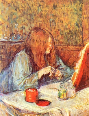 Henri de Toulouse-Lautrec. Madame Popul preening