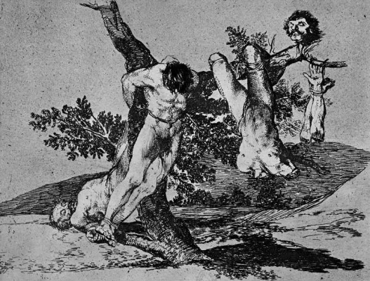 Francisco Goya. The series "disasters of war", page 39: a Glorious feat! [To fight] With the dead!