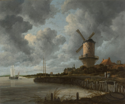 Jakob van Isaacs Ruisdael. Wake Bay Duurstede Mill